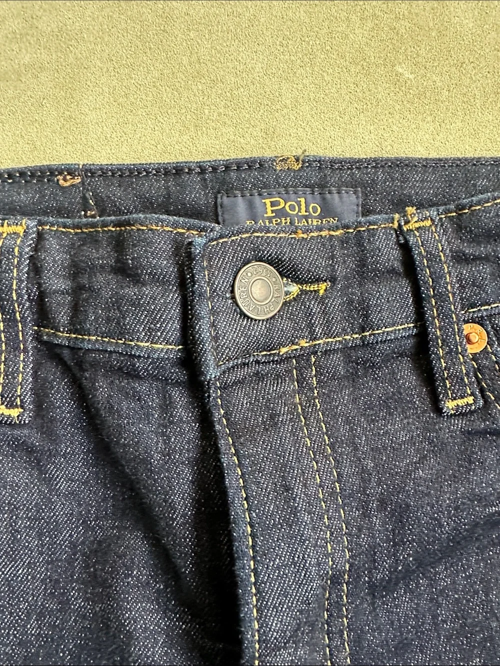 Ralph Lauren Men's Slim Straight Dark Blue Jeans